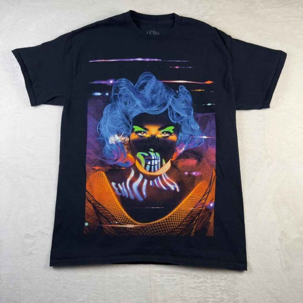 Lady Gaga Enigma Las Vegas Concert‎ T-Shirt Unisex Medium Black Neon Graphic